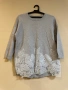 Сива блуза с дантела , снимка 1