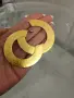 Ефектни дизайнерски обеци Replica – позлатен hammered ефект, снимка 7