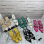 Дамски изискани чехли на ток MANOLO BLAHNIK - реплика, снимка 1 - Дамски обувки на ток - 36152324