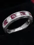 Златен пръстен с диаманти и рубини 14 k 585 gold diamonds rubies, снимка 1
