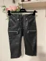 Нов черен спортен елегантен кожен панталон висока талия 3/4 Replica , снимка 2