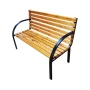 Градинска Пейка с Метални Крака и Дърво – 125 х 60 х 85 см, до 220 кг, снимка 3