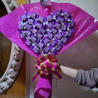 ‼️ЗАПОВЯДАЙТЕ🎀 Шоколадов,ръчно
изработен,букет- сърце"MY
LOVE"💝, снимка 1 - Подаръци за жени - 44281150