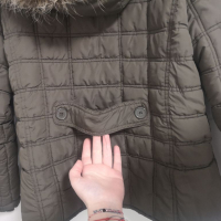 Дамско зимно яке с качулка естествена кожа, Authentic, 44 размер, XL, снимка 5 - Якета - 36211986