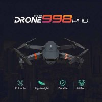 Нов DRON 998, 4K ULTRA HD; WIFI HPV 2.4G, Камера 2MP приложение за телефонна предаване на живо,, снимка 2 - Дронове и аксесоари - 39931321