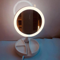 Козметично LED огледало, Сгъваемо, бяло, снимка 8 - Други - 36375432