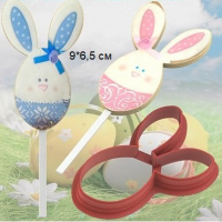 Яйце заек с уши пластмасов резец форма фондан тесто бисквитки, снимка 1 - Форми - 36512930