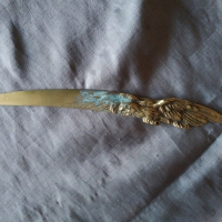 стар бронзов нож за писма, снимка 1 - Антикварни и старинни предмети - 36317848