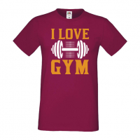 Мъжка Фитнес тениска I Love Gym 1 Gym,спорт,Щанги,Тренировки,Спортуване,, снимка 5 - Тениски - 36507344