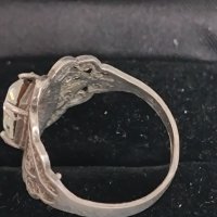 Сребърен пръстен с сапфир ЗЕ, снимка 3 - Пръстени - 44480404