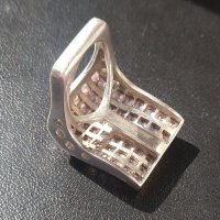 Уникален сребърен пръстен проба 925 / морганит, снимка 10 - Пръстени - 40455917