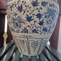 YUAN DYNASTY blue and white vase  , китайска ваза, снимка 6 - Антикварни и старинни предмети - 41681456