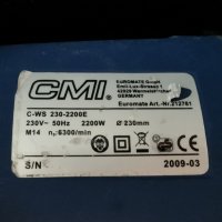 Ъглошлайф CMI c-ws 230-2200e, снимка 6 - Други инструменти - 40886536