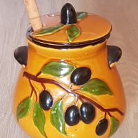 Старинен керамичен съд за маслини , снимка 1 - Други - 44528625