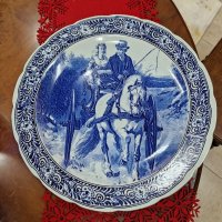 Огромна оригинална антикварна холандска порцеланова чиния за стена- DELFT, снимка 3 - Антикварни и старинни предмети - 41420172