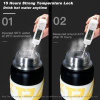 Нов Термос за многократна употреба Бутилка за напитки държи топло студено, снимка 6 - Други - 39975651