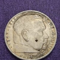 5 марки 1936 година сребро Трети Райх , снимка 3 - Нумизматика и бонистика - 41540470