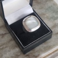 Масивен сребърен пръстен със седеф 925 проба , снимка 2 - Пръстени - 41736947