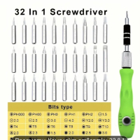 Комплект магнитни отвертки 32 части в 1, снимка 5 - Ремонт на друга електроника - 44731700