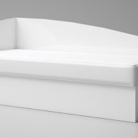 Легло Лео 3 с матрак - 82/190 см, повдигащ механизъм, Антрацит гланц / Бяло гланц, снимка 3 - Спални и легла - 39793769