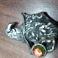 Сребърен магьосник  с кристална топка, снимка 2 - Други ценни предмети - 39560991
