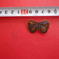 Уникална позлатена брошка с емайл Пеперуда, снимка 1 - Други - 40083719