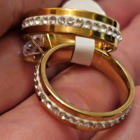 Дамски пръстен с цирконии, снимка 3 - Пръстени - 44475749