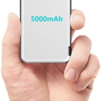 Power Bank 5000mAh делукс алуминиева обвивка, ултра тънък дизайн, снимка 1 - Външни батерии - 34218324