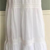 Дълга бяла пола, Елегантна памучна пола, снимка 2 - Поли - 44226350