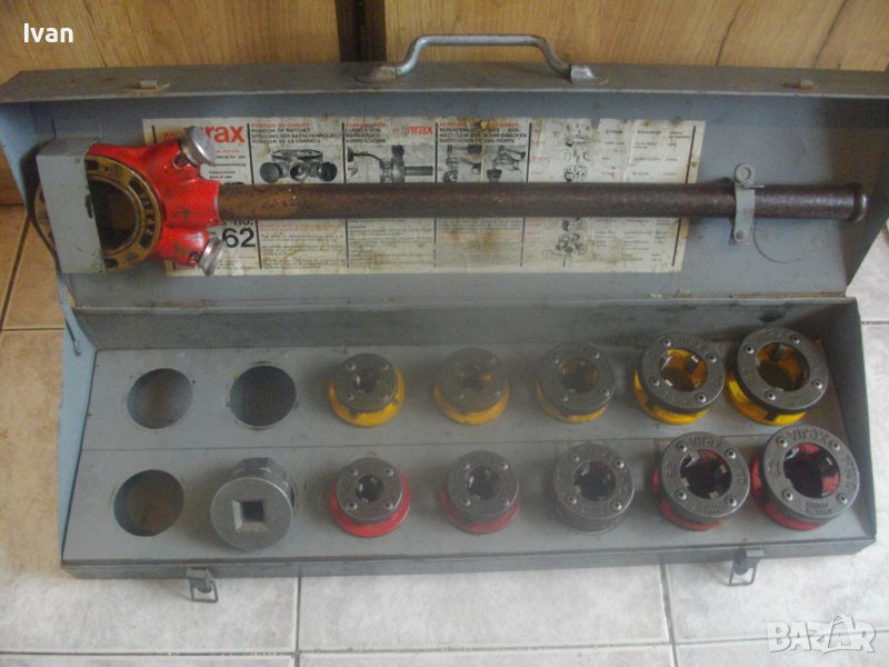 VIRAX 62-Винтонарезка За Резби На Тръби 3/8-1 1/4 Цол-Френска Професионална-Плашка ВиК/Винторезка, снимка 1