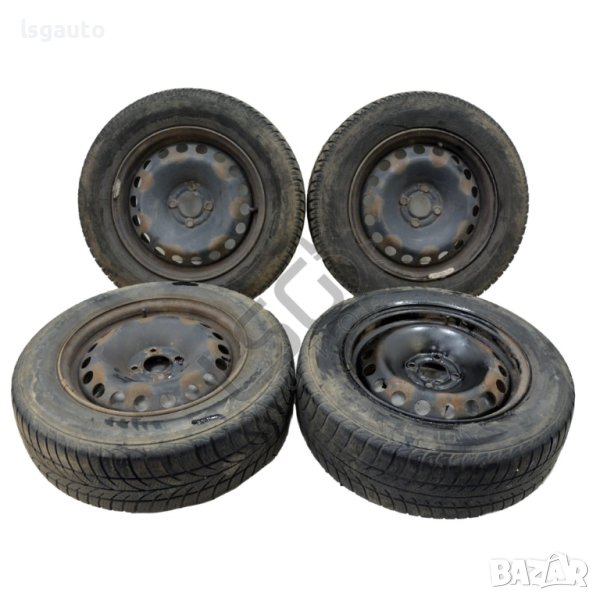 Стоманени джанти 4x100 с гуми R15 Renault Megane II 2002-2010 ID:107022, снимка 1