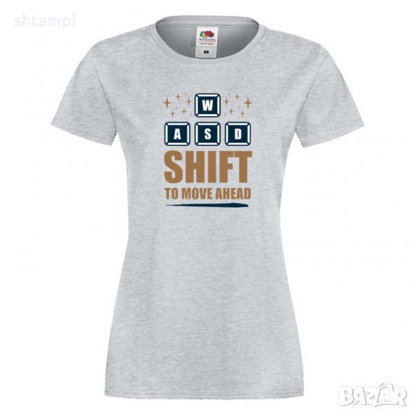 Дамска тениска WASD Shift To Move, снимка 1