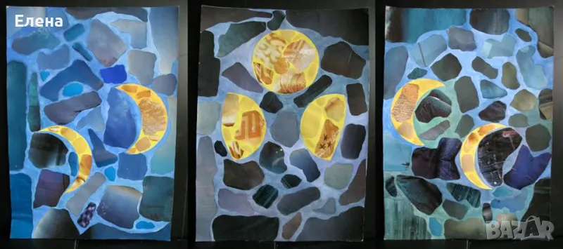 Продавам триптих "Лунните Фази", снимка 1