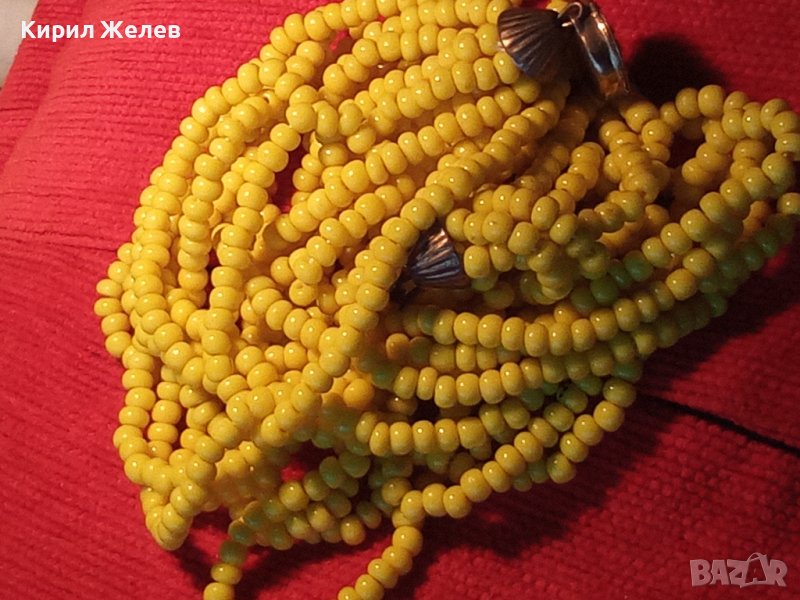 30-те ГОДИНИ АРТ ДЕКО МЪНИСТЕНО КОЛИЕ с БРОНЗОВА ЗАКОПЧАЛКА 8192, снимка 1