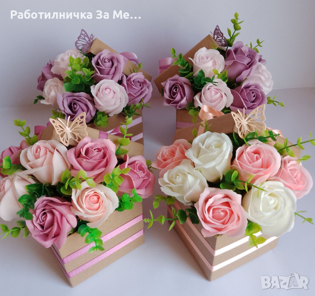 Аранжировки със сапунени рози, снимка 1