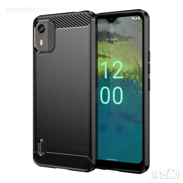 Nokia C12 - Удароустойчив Кейс Гръб CARBON, снимка 1