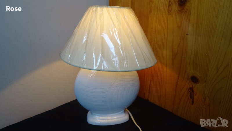 Ретро настолна лампа – порцелан., снимка 1