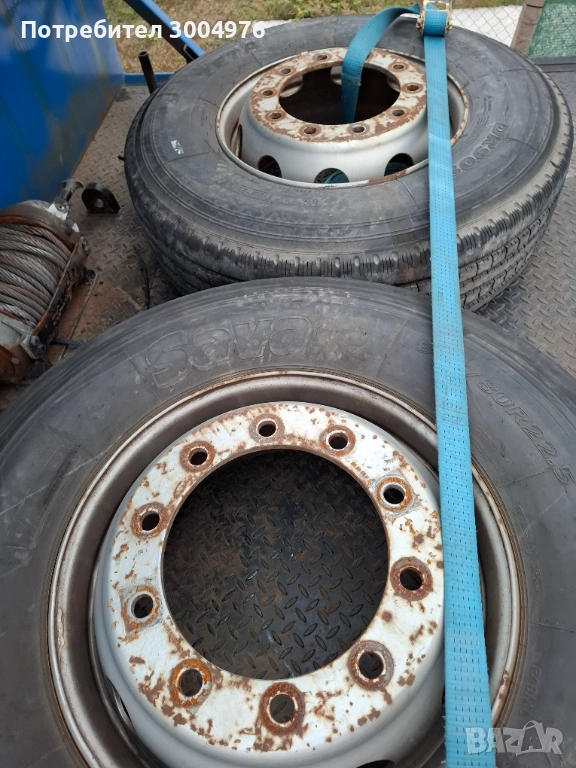 Продавам 2 бр. Гуми и джанти 315/80/22.5 за камион, снимка 1