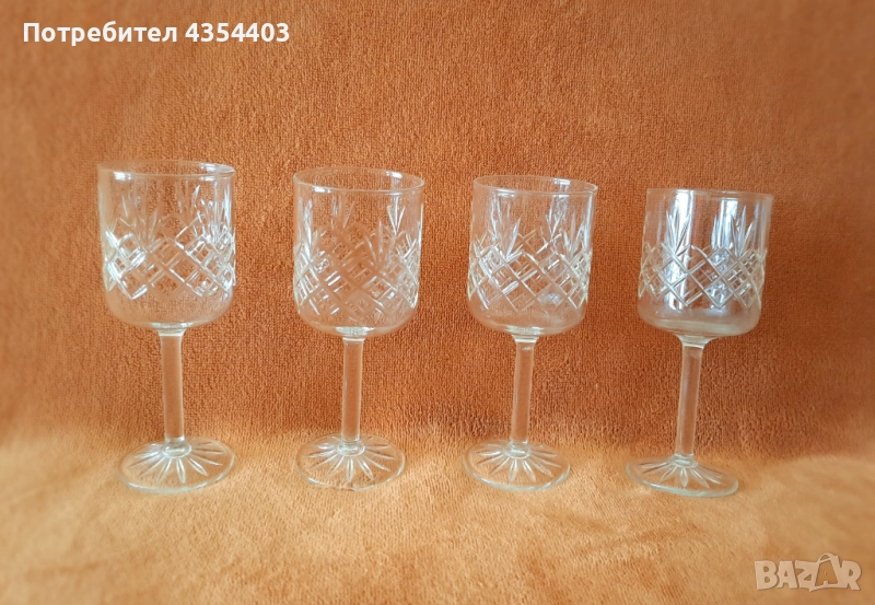 Кристални чаши за аперитив - 4 бр., снимка 1