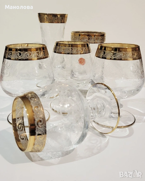 Комплект кристални чаши Murano Medici за допълнение на сервиз., снимка 1