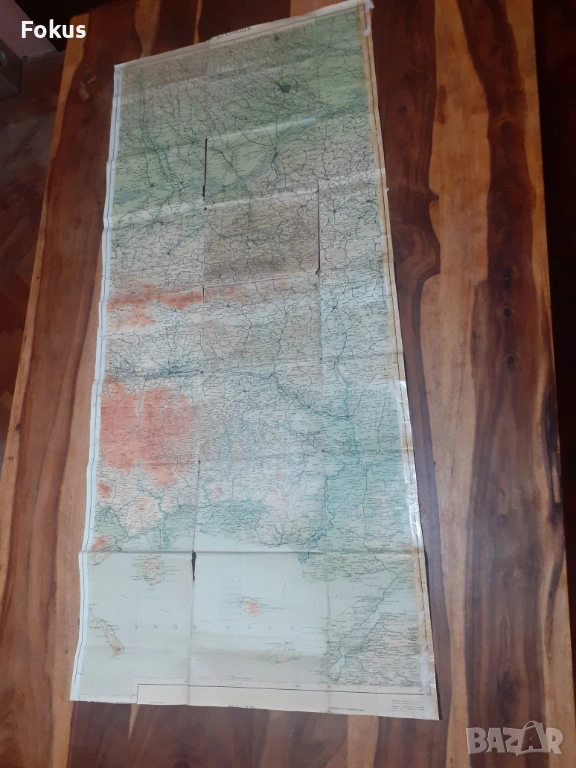 Част от стара карта на Букорещ 1943 г, снимка 1