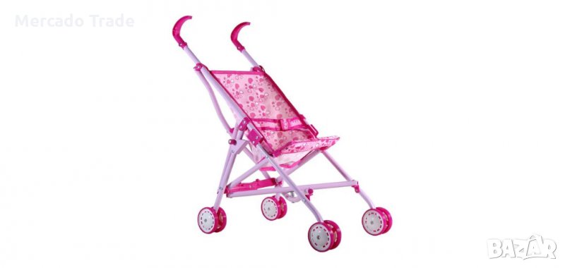 Сгъваема количка за кукли, Розова на сърца, снимка 1