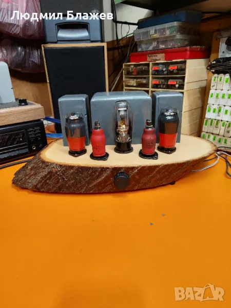 Лампов усилвател с EL-3 Tungsram и EBC-3 Philips, снимка 1
