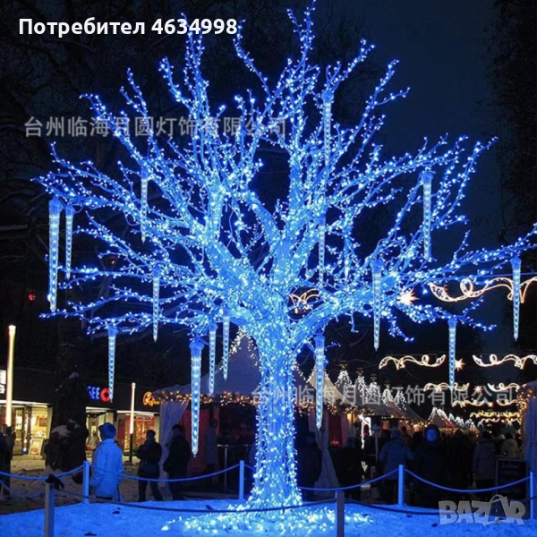 Коледна светеща украса тип падащ сняг , снимка 1