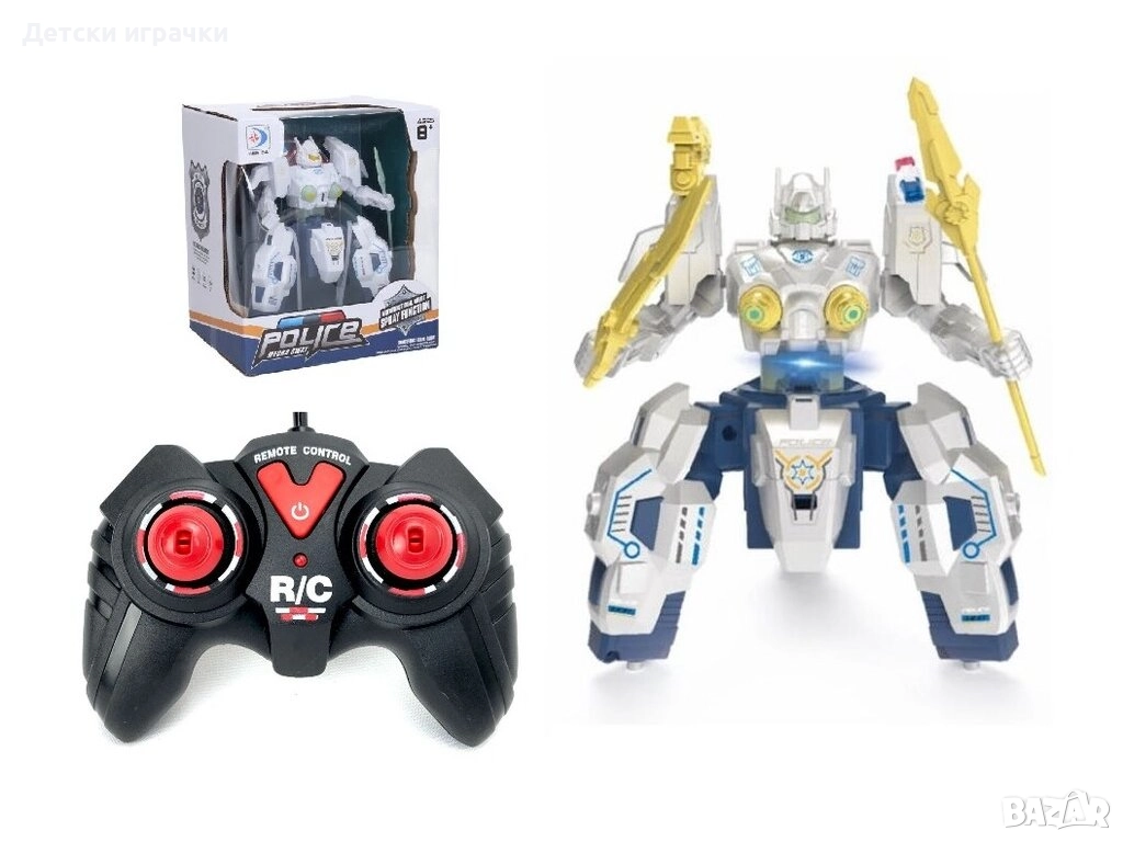 Робот полицейски с дистанционно управление и пушек ефекти , снимка 1