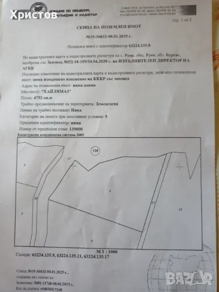 Нива село Руен, област Бургас, снимка 1