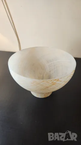 Абажур полилей лампа стъкло бежов, снимка 3 - Полилеи - 49271758