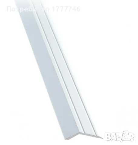 Г-образна преходна лайсна 110см*2.2см хром полиран, снимка 1