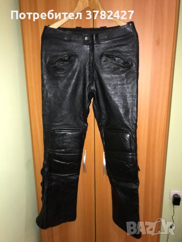 Мото кожен панталон (естествена кожа), снимка 5 - Панталони - 44411333