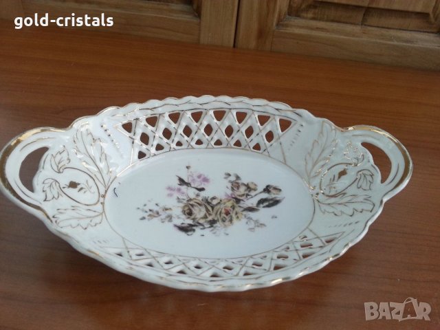 стар порцелан фруктиера купа елипса рязан порцелан 